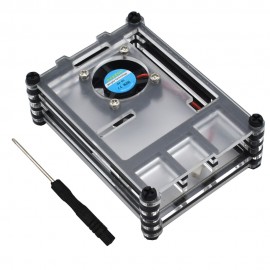 Acrylic Case with Cooling Fan for 4 Model B