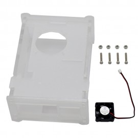 Clear Acrylic Case Enclosure Box with Cooling Fan Kit for 4 Model B