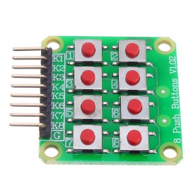 5pcs Micro Switch 2×4 Matrix Keyboard 8 Bit Keyboard External Keyboard Expansion Board Module