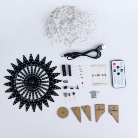  DIY bluetooth Ferris Wheel Model LED Light Kit Remote Control Music Spectrum Electronic Kit