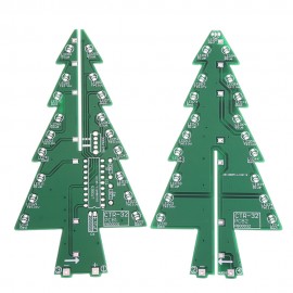  DIY Three Color Light Audio Voice Control Spectrum Christmas Tree Kit With Battery Box