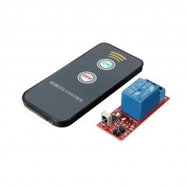 LDTR-WG0150 12V IR Control Receiver Board 1 Channel Relay 2 Key Remote Control (Red)