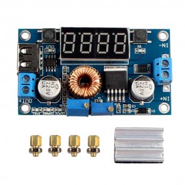 LDTR-WG0181 4-Digit 5A LED Drive Lithium Battery Charger with Voltmeter Ammeter DC to DC Module (Blue)