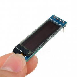 LDTR-WG0185 0.91 inch 128×32 IIC I2C Blue / White OLED LCD Display DIY Module DC3.3V 5V for PIC Arduino (Blue)