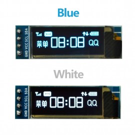 LDTR-WG0185 0.91 inch 128×32 IIC I2C Blue / White OLED LCD Display DIY Module DC3.3V 5V for PIC Arduino (Blue)