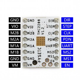 LDTR-WG0187 TMC2208 Stepper Motor Driver with AHeatsink DIY Kit for 3D Printer (White)