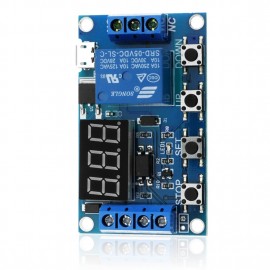 LDTR-WG0199 DC 6V To 30V One Way Relay Module Delay Power Off Disconnection Trigger Delay Cycle Timer Circuit Switch (Blue)