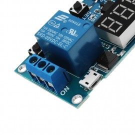 LDTR-WG0199 DC 6V To 30V One Way Relay Module Delay Power Off Disconnection Trigger Delay Cycle Timer Circuit Switch (Blue)