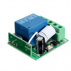 LDTR-WG0228 DC12V 10A 1CH 433MHz Wireless Relay RF Remote Control Switch Receiver (Green)