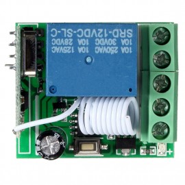 LDTR-WG0228 DC12V 10A 1CH 433MHz Wireless Relay RF Remote Control Switch Receiver (Green)