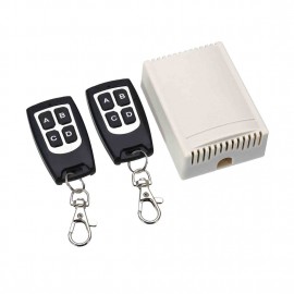 LDTR-WG0230 12V 4CH Channel 433Mhz Wireless Remote Control Switch with 2 Transmitter (Black)