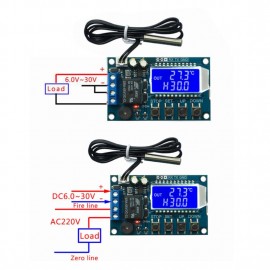 LDTR-WG0248 Digital Thermostat Heating Refrigeration Temperature Control Switch Temperature Controller Module (Blue)