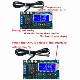 LDTR-WG0248 Digital Thermostat Heating Refrigeration Temperature Control Switch Temperature Controller Module (Blue)