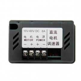 LDTR-WG0265 DC 6A Motor Speed Governor Slow Down Motor Controller Positive And Negative Rotating Control Switch 12V / 24V / 36V / 48V (Black)