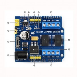 Motor Control Shield, Drives DC Motors & Stepping Motors