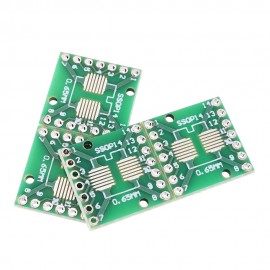 100pcs SOP14 SSOP14 TSSOP14 To DIP14 Pinboard SMD To DIP Adapter 0.65mm/1.27mm To 2.54mm DIP Pin Pitch PCB Board