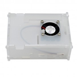 Clear Acrylic Case Enclosure Box with Cooling Fan Kit for 4 Model B