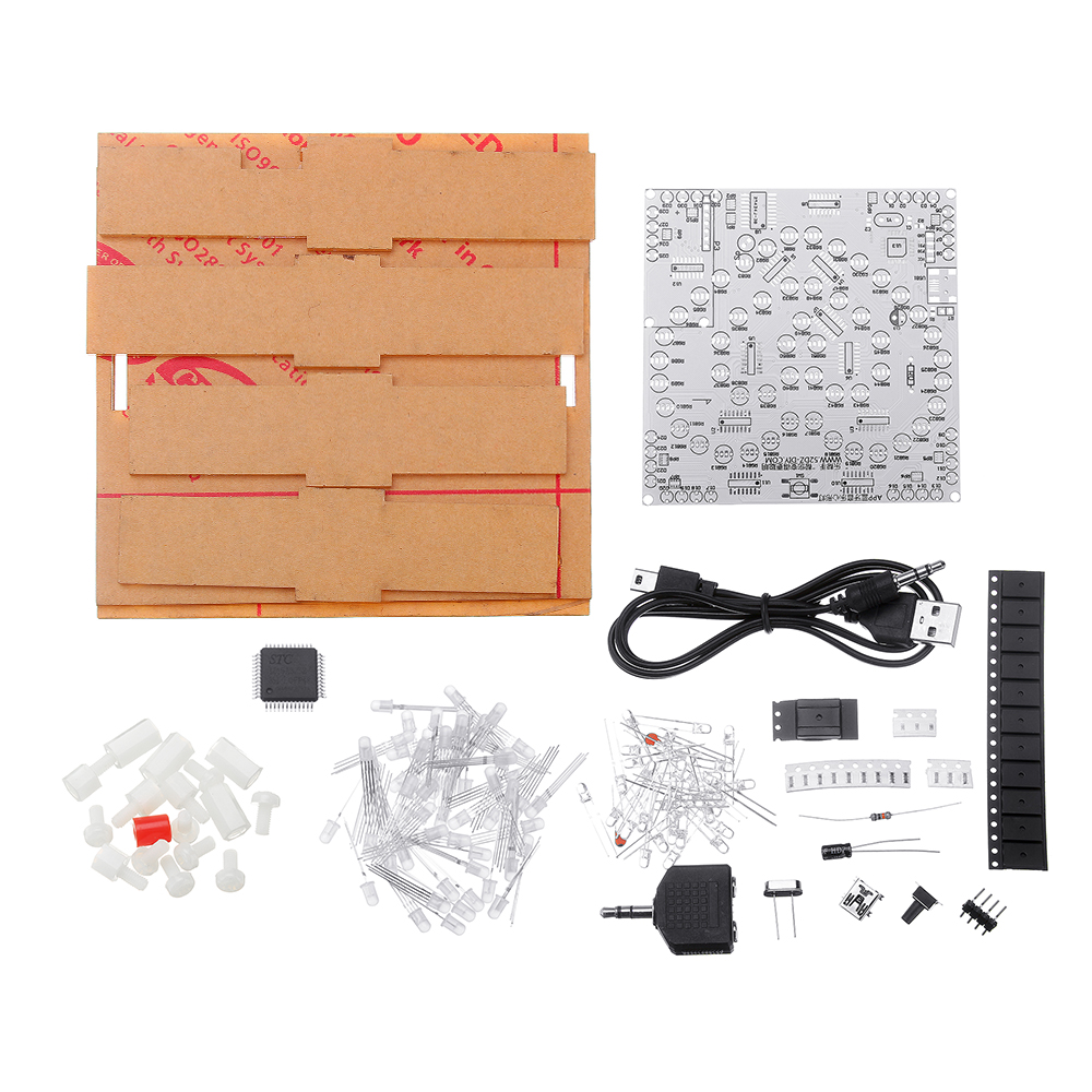 DIY Full Color Heart-shaped LED Electronic Kit PCB Circuit Board Kit With Shell