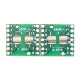 100pcs SOP14 SSOP14 TSSOP14 To DIP14 Pinboard SMD To DIP Adapter 0.65mm/1.27mm To 2.54mm DIP Pin Pitch PCB Board