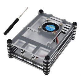 Acrylic Case with Cooling Fan for 4 Model B